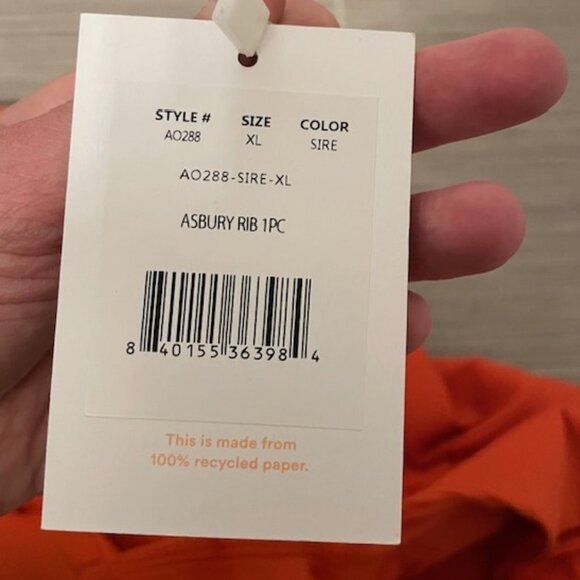 NWT Andie Asbury Rib One Piece Swimsuit Sire Orange Size XL - Picture 13 of 15